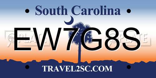 EW7G8S South Carolina License Plate