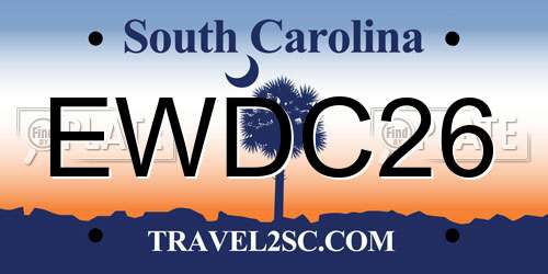 EWDC26 South Carolina License Plate