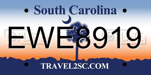 EWE8919 South Carolina License Plate