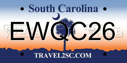 EWQC26 South Carolina License Plate