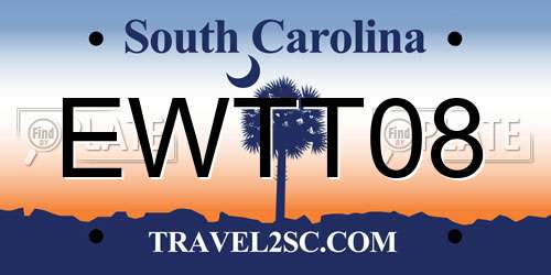 EWTT08 South Carolina License Plate