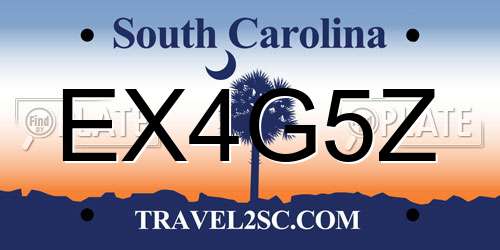 EX4G5Z South Carolina License Plate