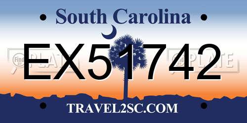 EX51742 South Carolina License Plate