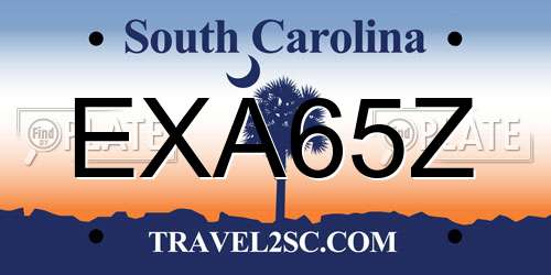 EXA65Z South Carolina License Plate