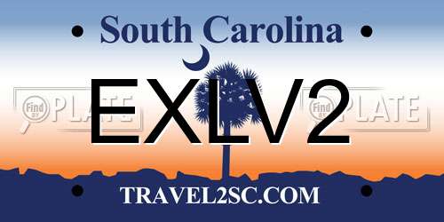 EXLV2 South Carolina License Plate