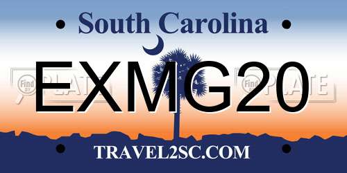 EXMG20 South Carolina License Plate