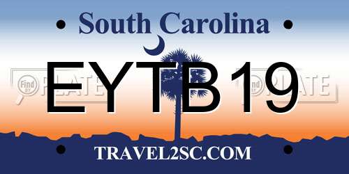 EYTB19 South Carolina License Plate