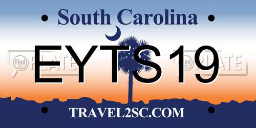 EYTS19 South Carolina License Plate