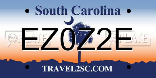 EZ0Z2E South Carolina License Plate