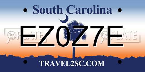 EZ0Z7E South Carolina License Plate