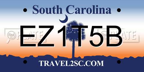 EZ1T5B South Carolina License Plate