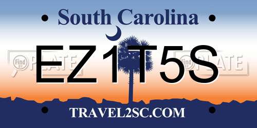 EZ1T5S South Carolina License Plate