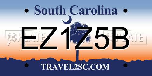 EZ1Z5B South Carolina License Plate