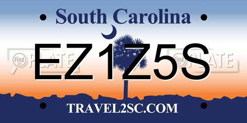 EZ1Z5S South Carolina License Plate