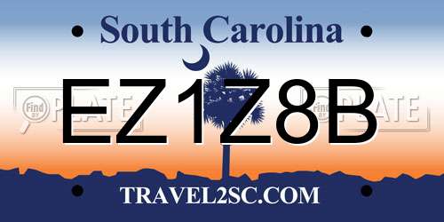 EZ1Z8B South Carolina License Plate