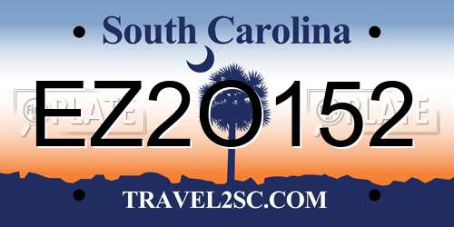 EZ2O152 South Carolina License Plate