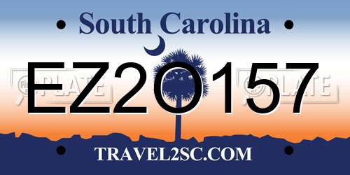 EZ2O157 South Carolina License Plate