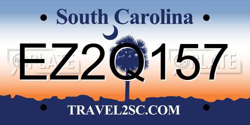 EZ2Q157 South Carolina License Plate