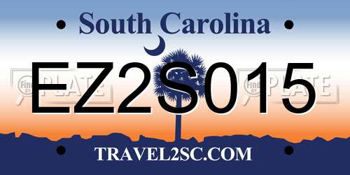 EZ2S015 South Carolina License Plate
