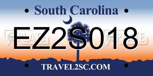 EZ2S018 South Carolina License Plate