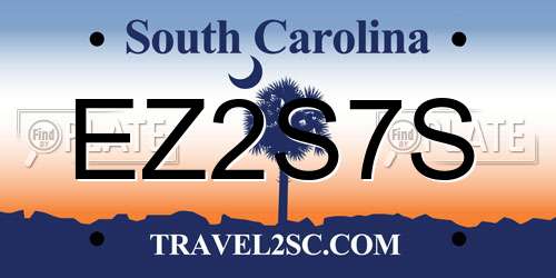 EZ2S7S South Carolina License Plate