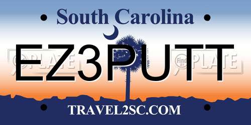 EZ3PUTT South Carolina License Plate