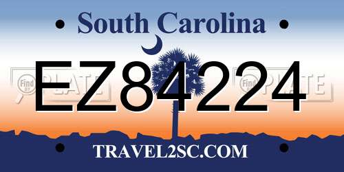EZ84224 South Carolina License Plate