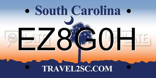 EZ8G0H South Carolina License Plate