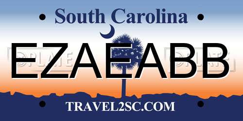 EZAEABB South Carolina License Plate