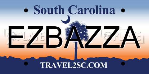 EZBAZZA South Carolina License Plate