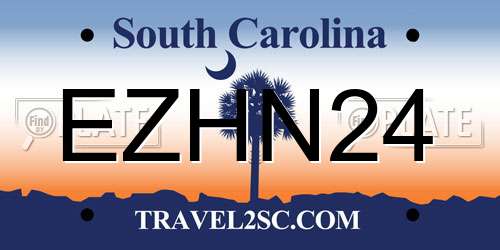 EZHN24 South Carolina License Plate
