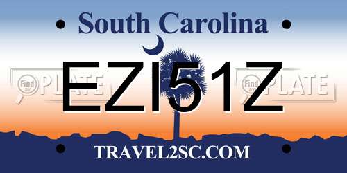 EZI51Z South Carolina License Plate