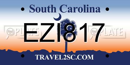 EZI817 South Carolina License Plate