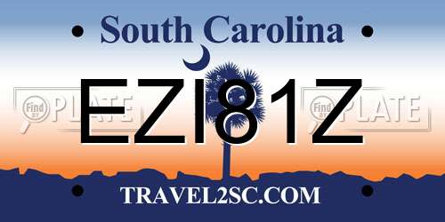 EZI81Z South Carolina License Plate