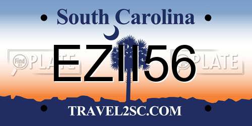 EZII56 South Carolina License Plate