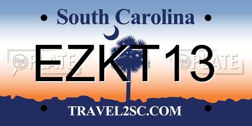 EZKT13 South Carolina License Plate