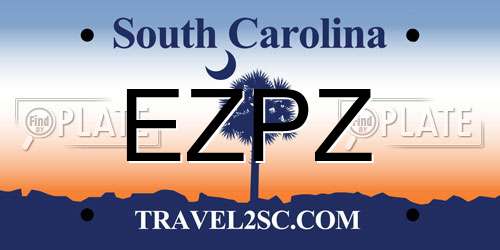 EZPZ South Carolina License Plate
