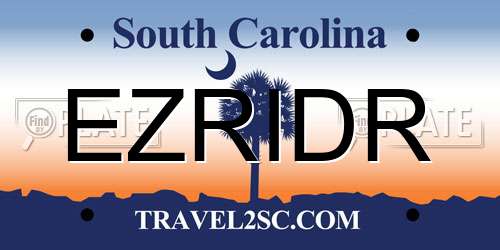 EZRIDR South Carolina License Plate