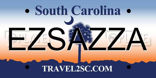 EZSAZZA South Carolina License Plate