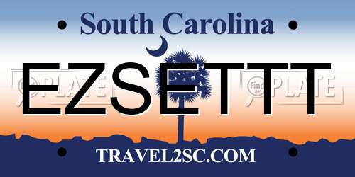EZSETTT South Carolina License Plate