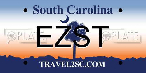 EZST South Carolina License Plate