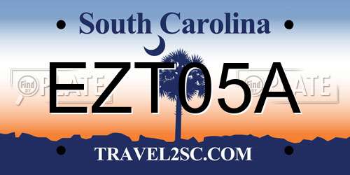 EZT05A South Carolina License Plate