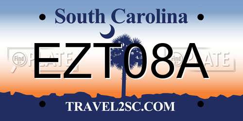 EZT08A South Carolina License Plate