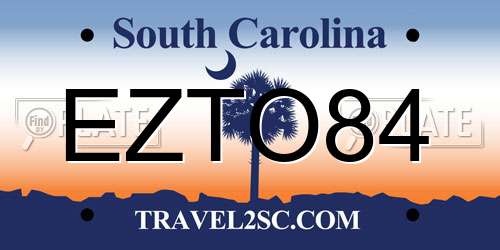 EZTO84 South Carolina License Plate