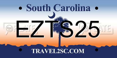 EZTS25 South Carolina License Plate