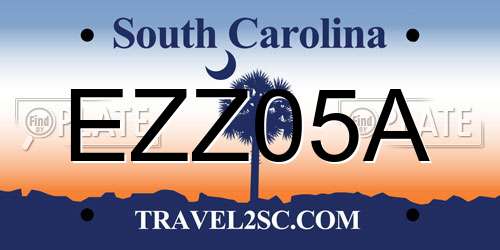EZZ05A South Carolina License Plate