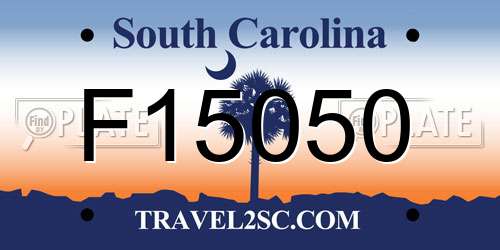 F15050 South Carolina License Plate