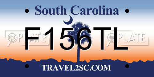 F156TL South Carolina License Plate