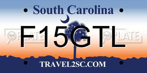 F15GTL South Carolina License Plate