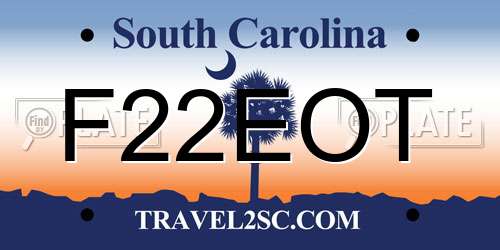 F22EOT South Carolina License Plate